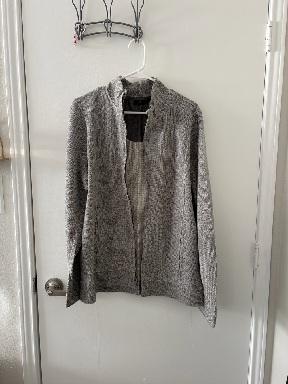 Marc Anthony Gray Full-Zip Men’s Sweater Jacket